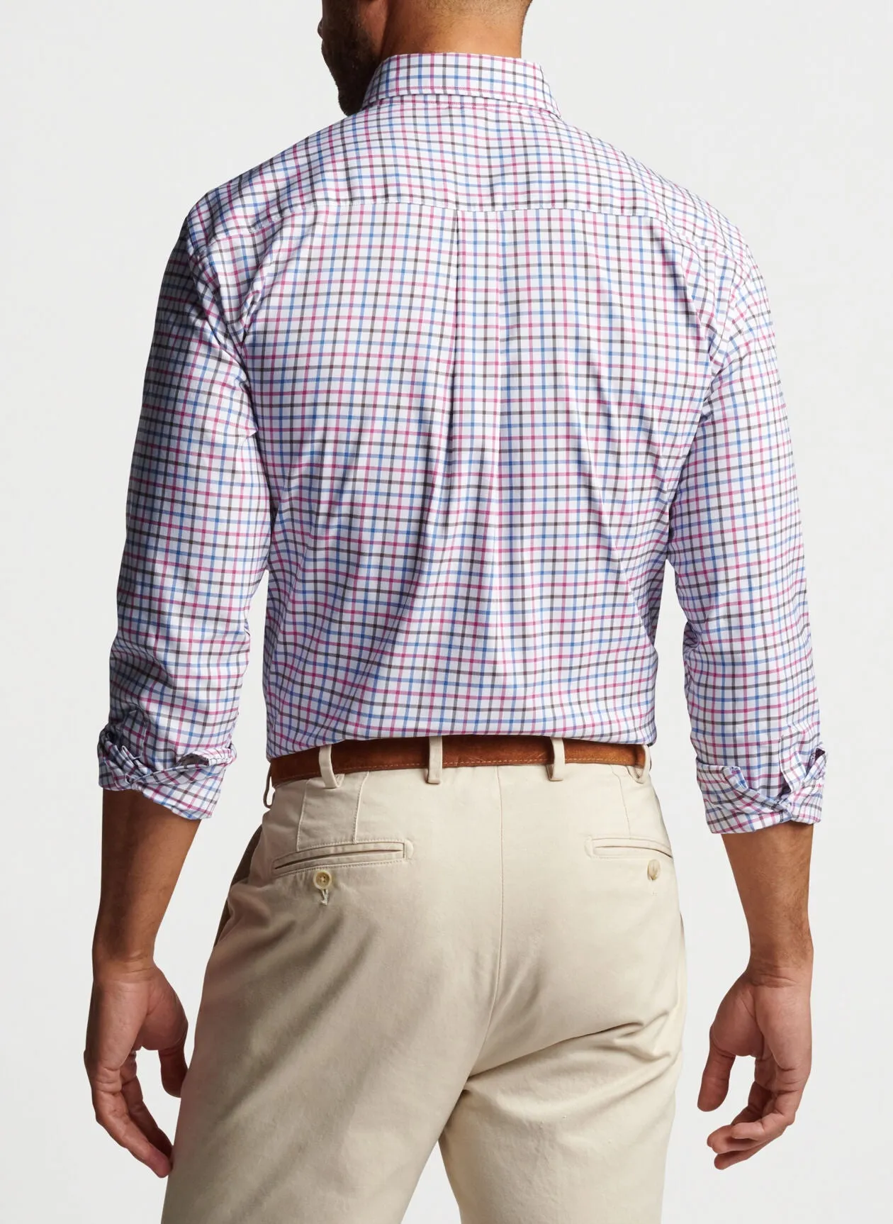 PETER MILLAR RYTON CROWN LITE COTTON BLEND SPORT SHIRT - NORDIC BLUE