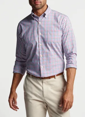 PETER MILLAR RYTON CROWN LITE COTTON BLEND SPORT SHIRT - NORDIC BLUE