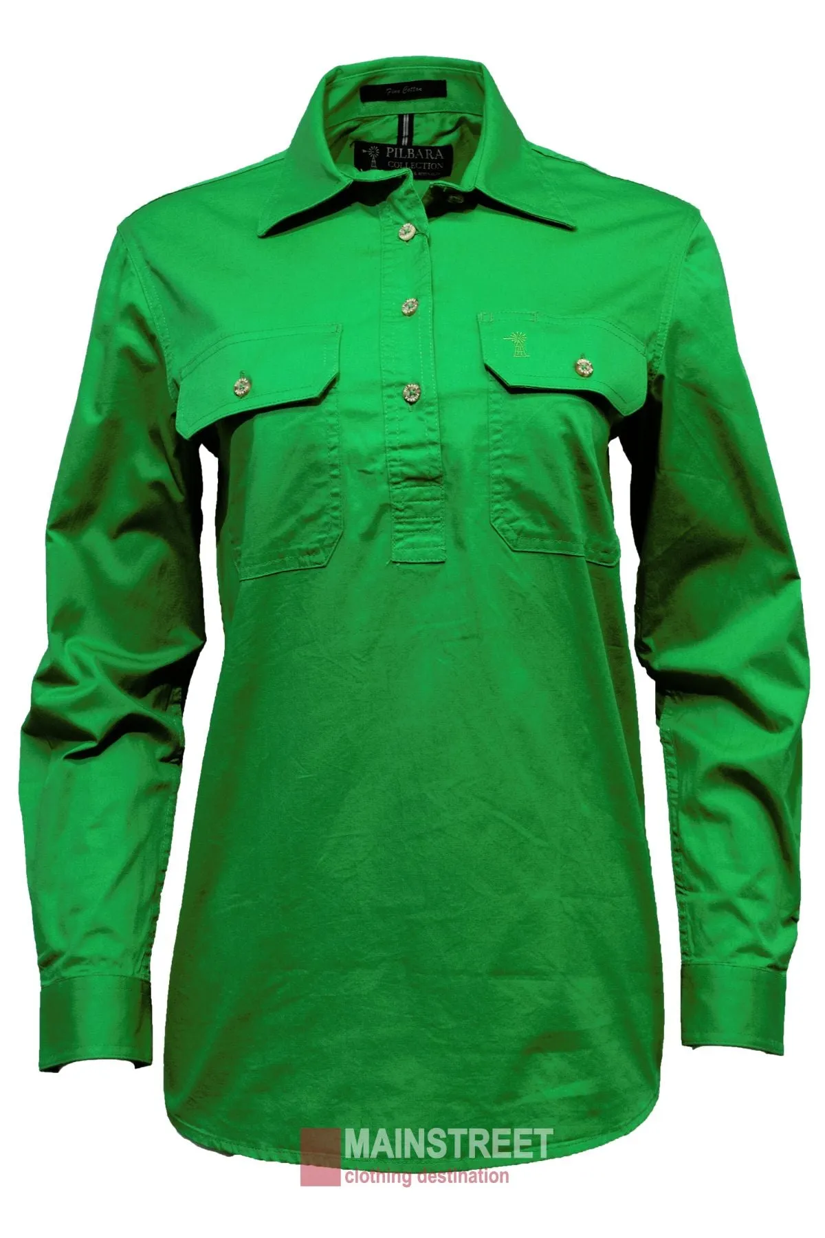 Pilbara Ladies Long Sleeve Closed Front Shirt
