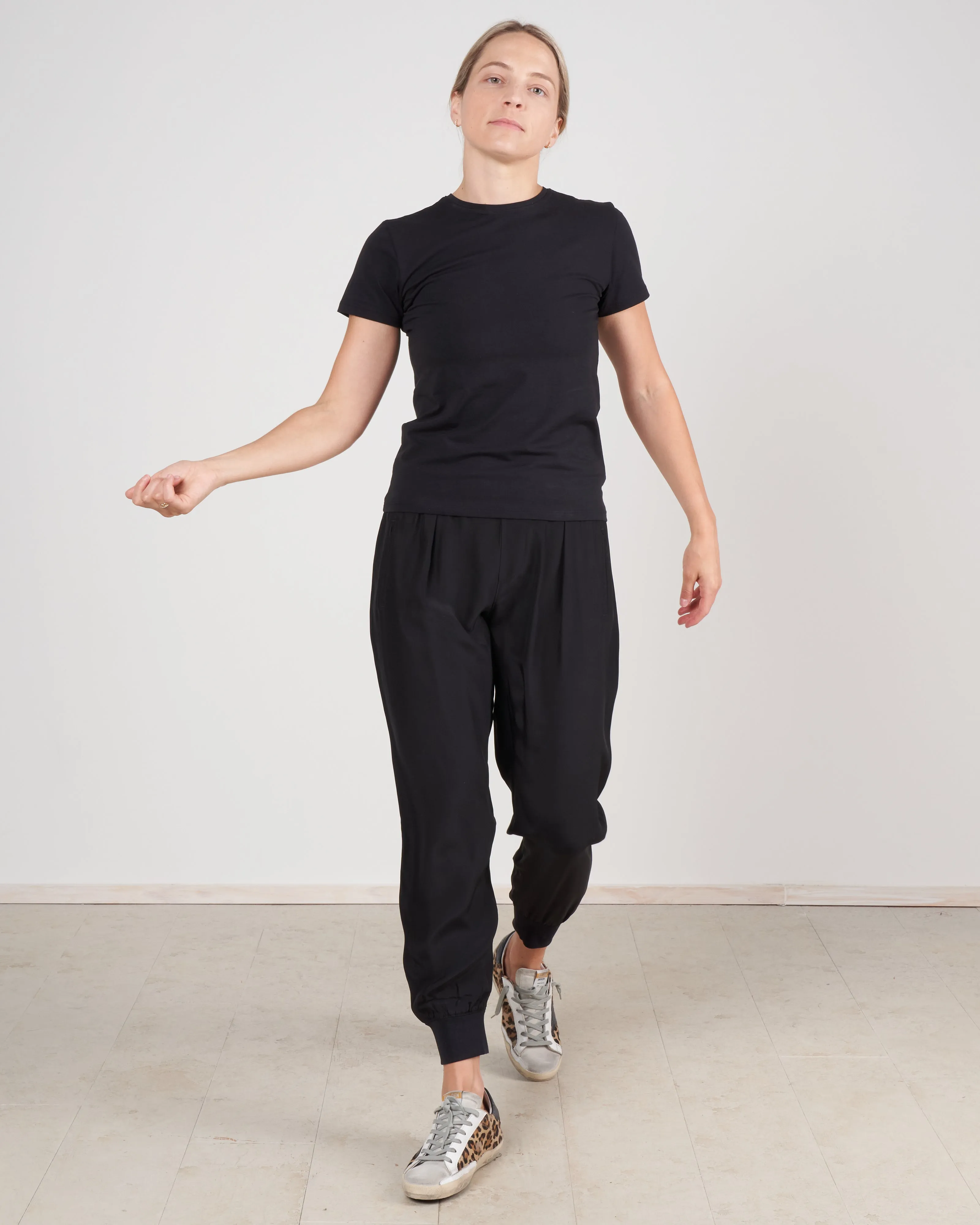 pima cotton baby tee - black