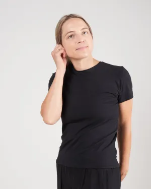 pima cotton baby tee - black
