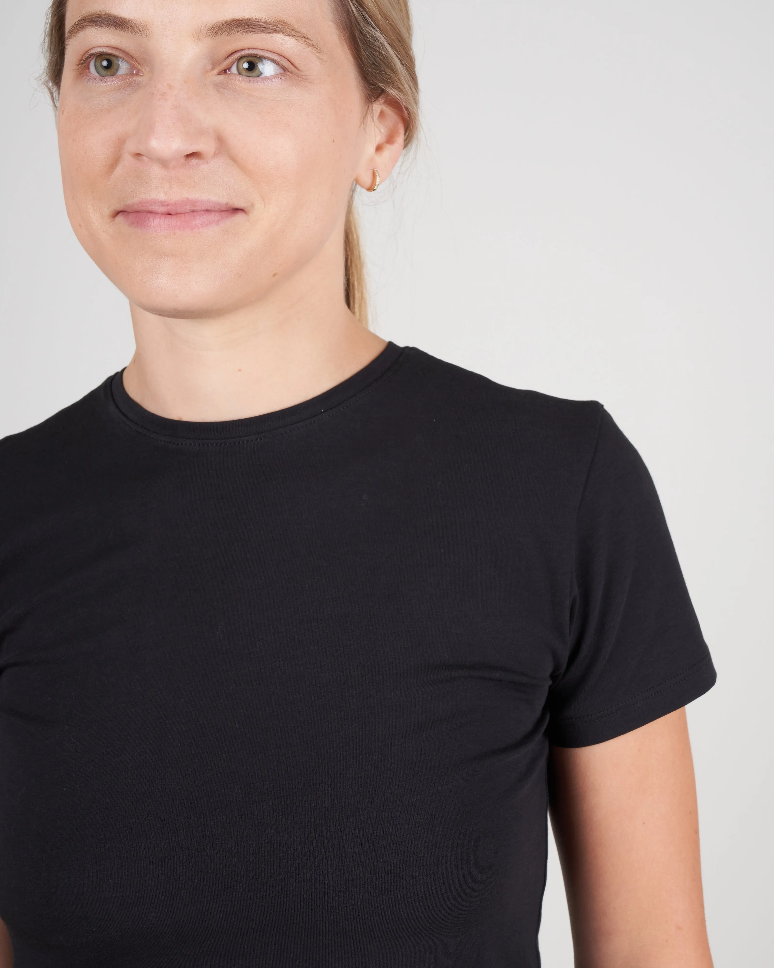 pima cotton baby tee - black
