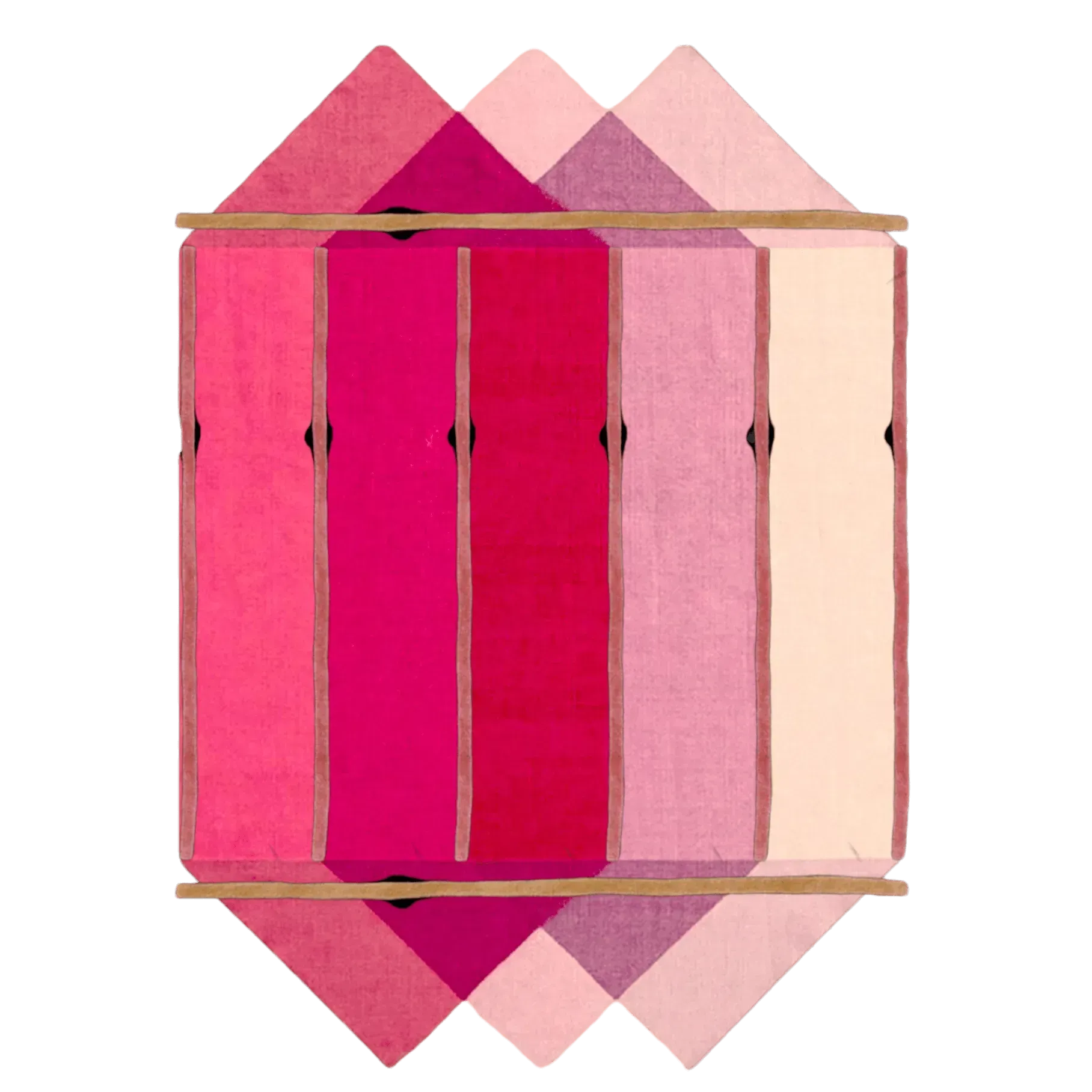 Pink Prism Geometric Hand-Tufted Wool Rug