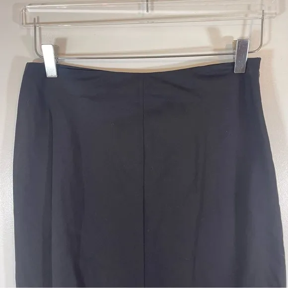 Pinko Italy wool Laine black pencil midi straight skirt lined size US 4