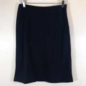 Pinko Italy wool Laine black pencil midi straight skirt lined size US 4