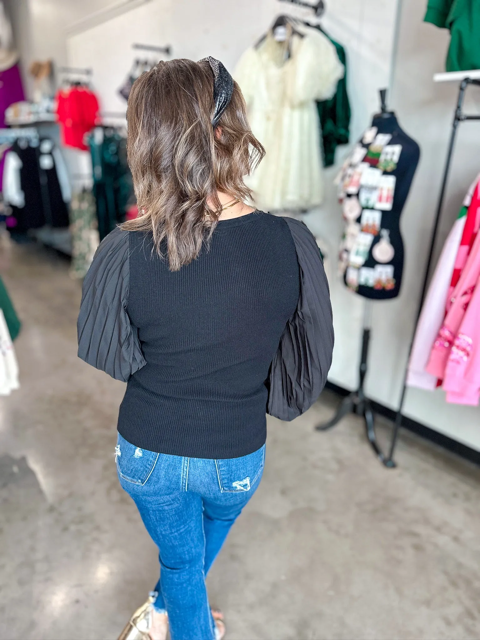 Pleated Perfection Knit Top
