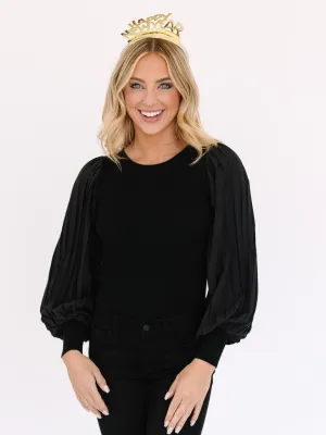 Pleated Perfection Knit Top