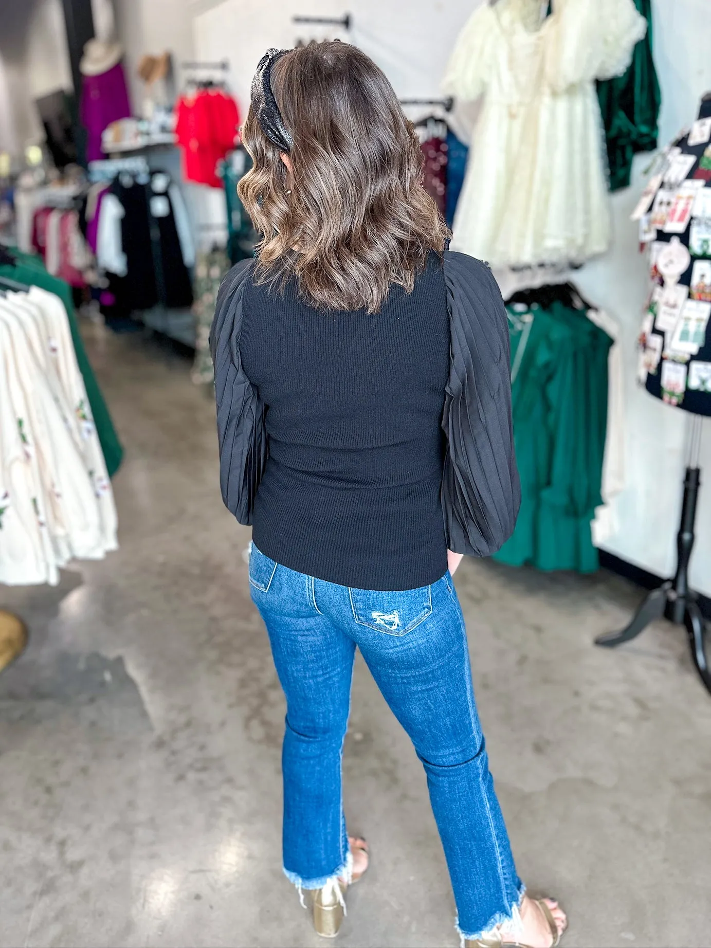 Pleated Perfection Knit Top