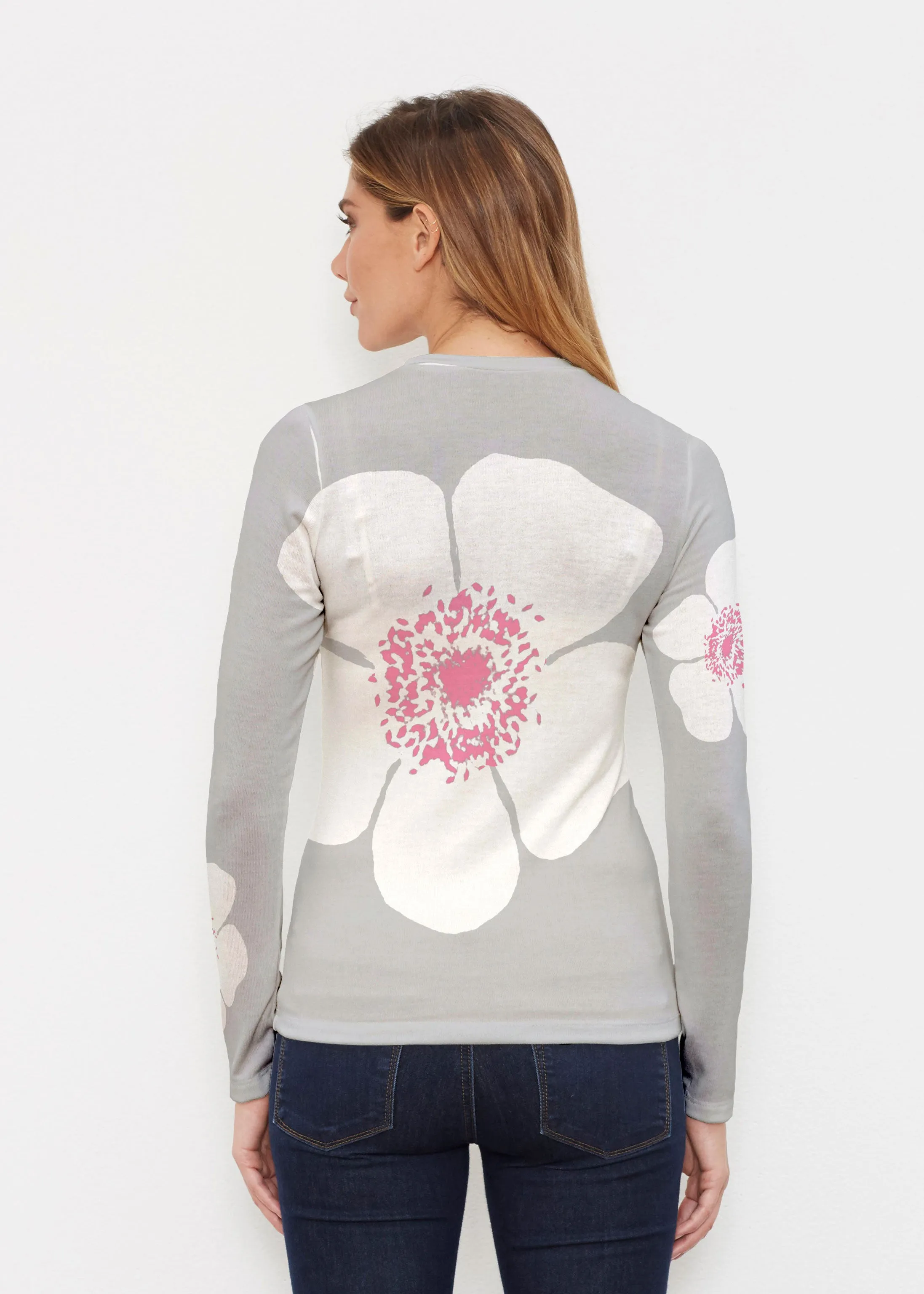 Poppy Grey (7016) ~ Butterknit Long Sleeve Crew Top