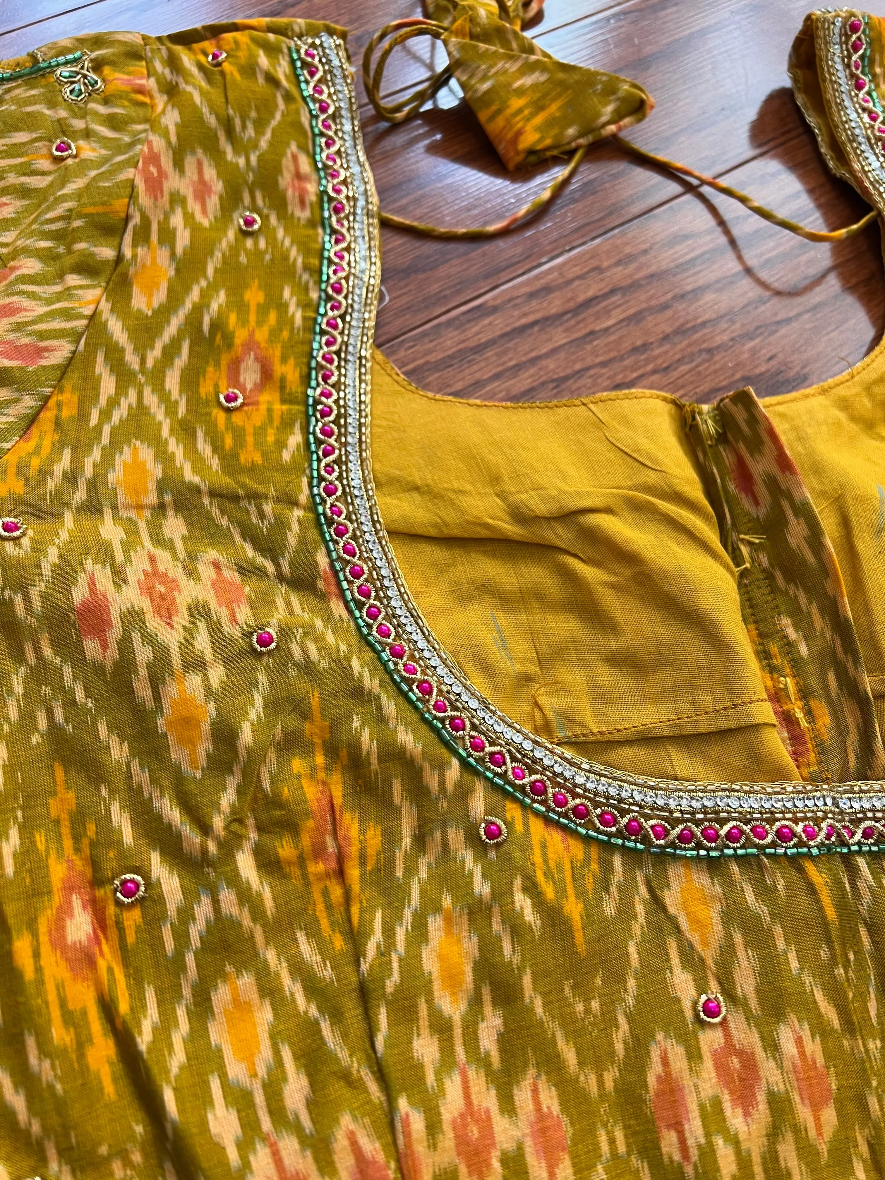 Pure Pochampally Ikkath Silk Blouse