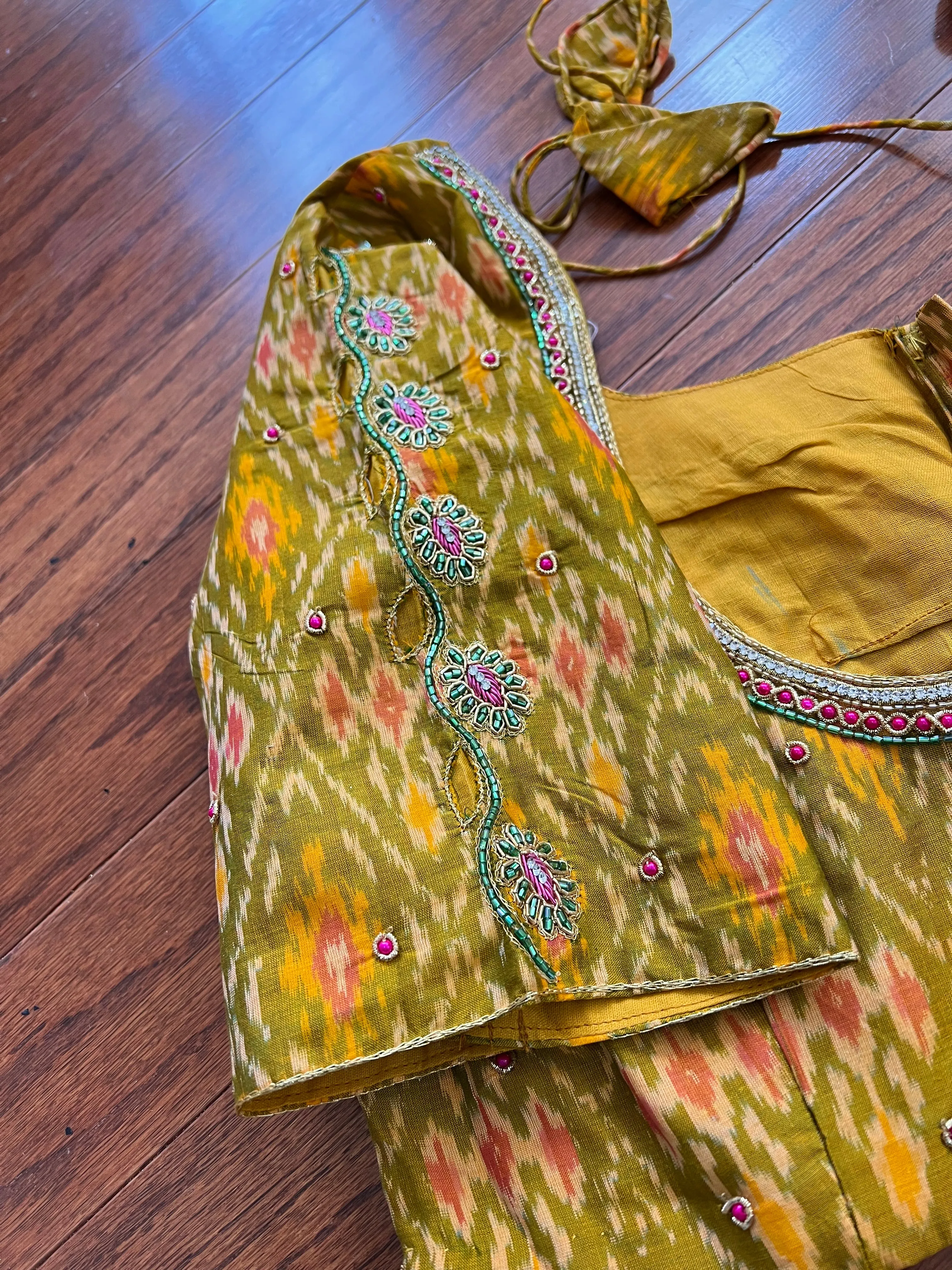 Pure Pochampally Ikkath Silk Blouse