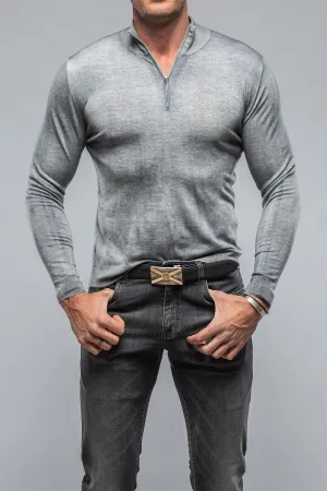 Queniin Cashmere Quarter Zip In Perla