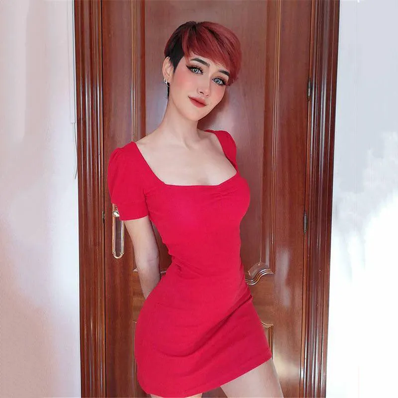 "LANTERN SLEEVES" DRESS S032402