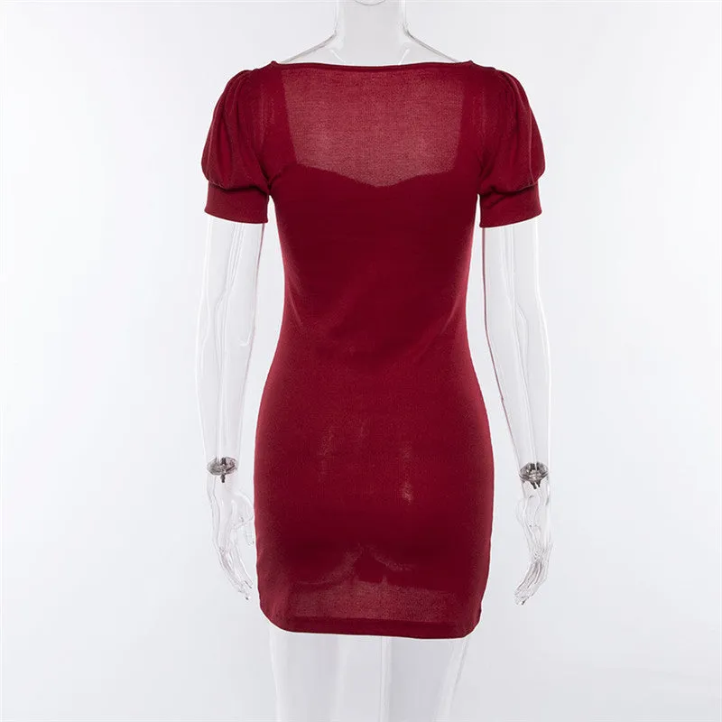 "LANTERN SLEEVES" DRESS S032402