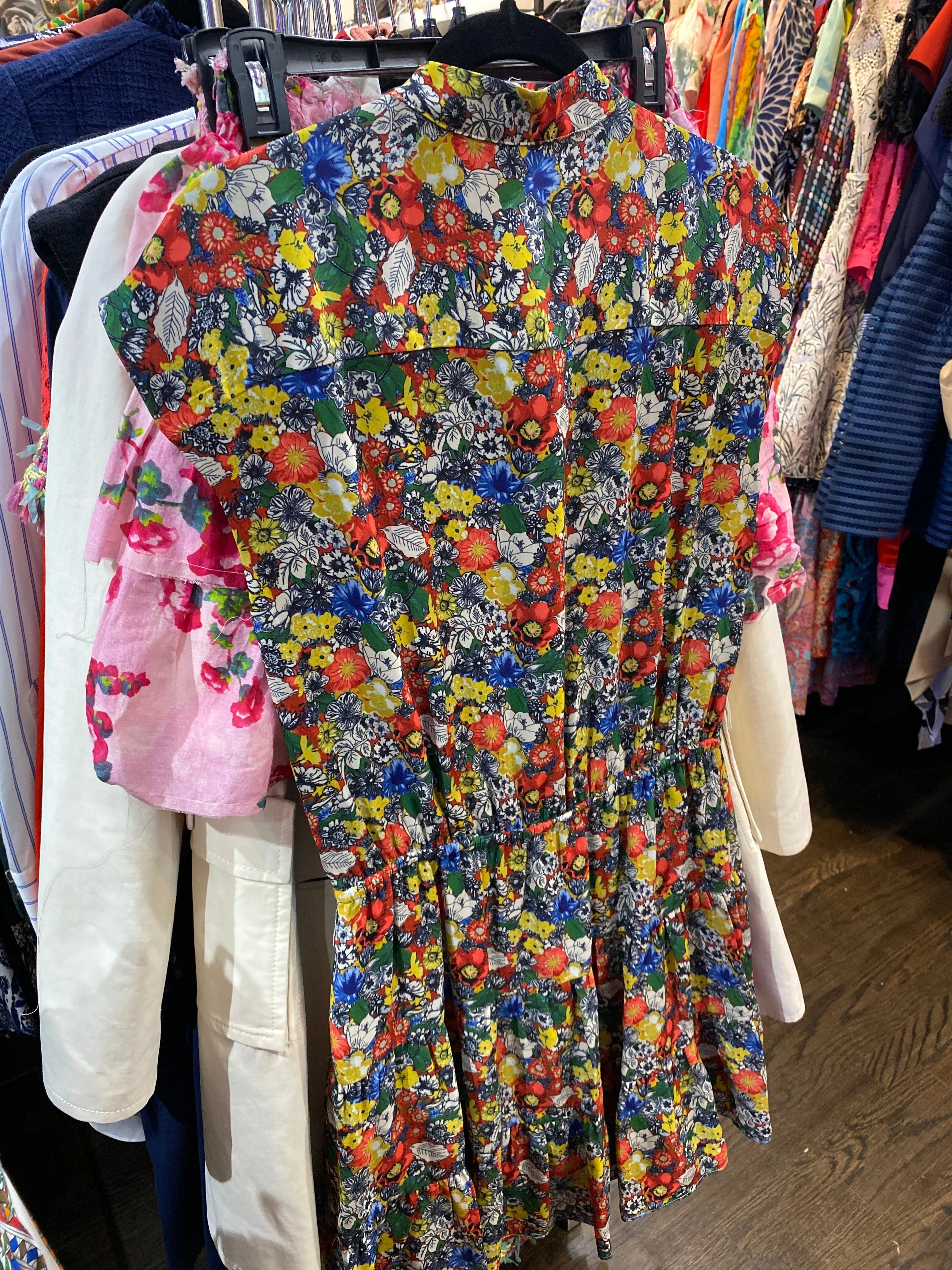 Rebecca Minkoff Floral Sleeveless Elastic Waist Mini Dress