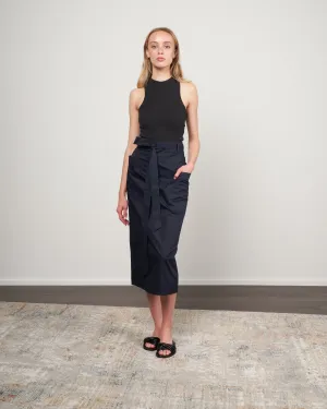 ribbed cropped tank - black black