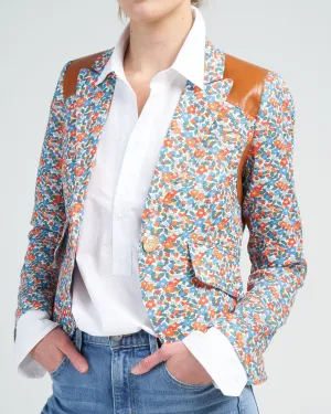 rifle patch one button blazer - multi floral
