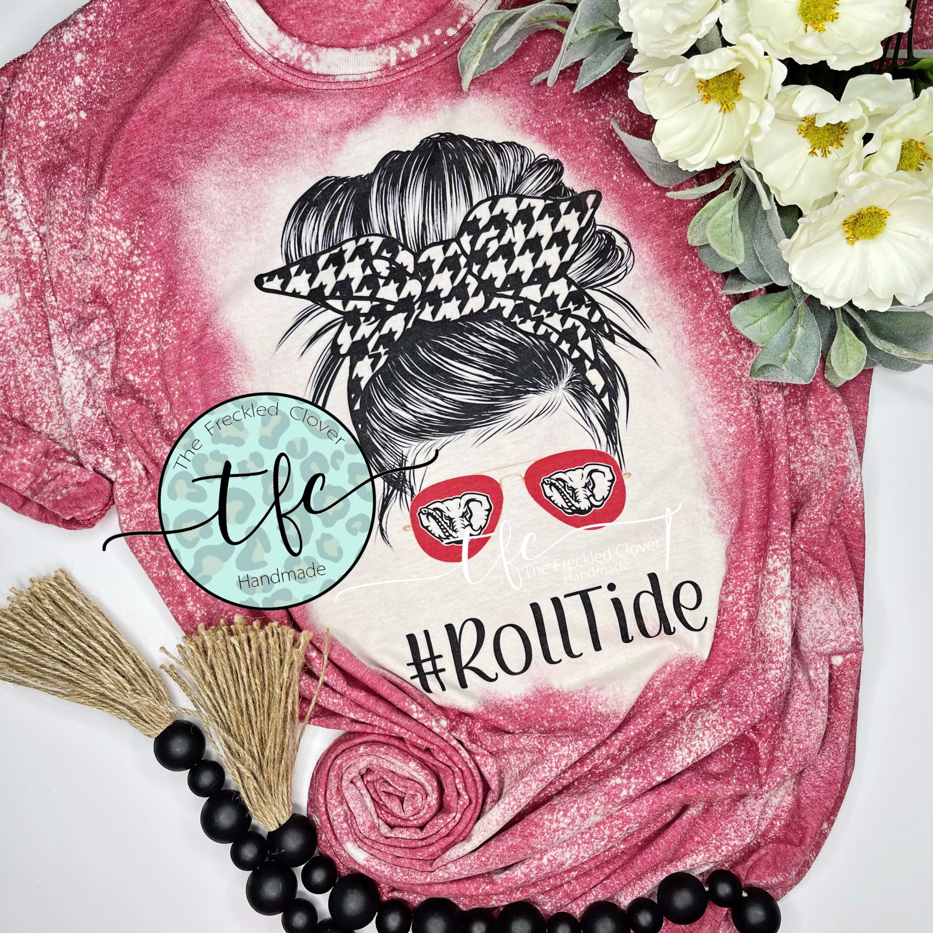 {Roll Tide Lady} distressed tee