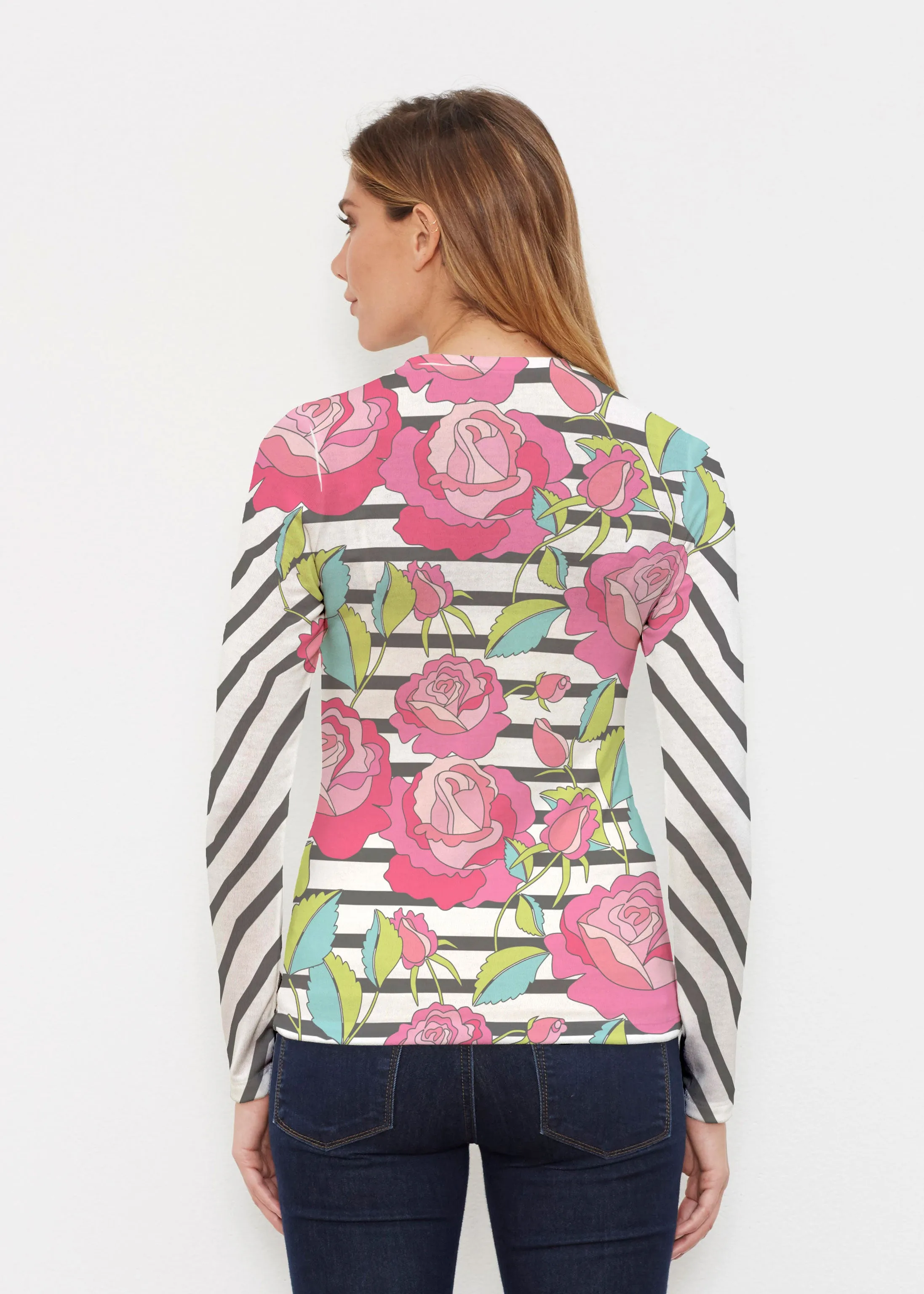 Rosie Stripe (14226) ~ Butterknit Long Sleeve Crew Top