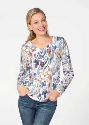 Rossa (8016) ~ French Terry V-neck Top