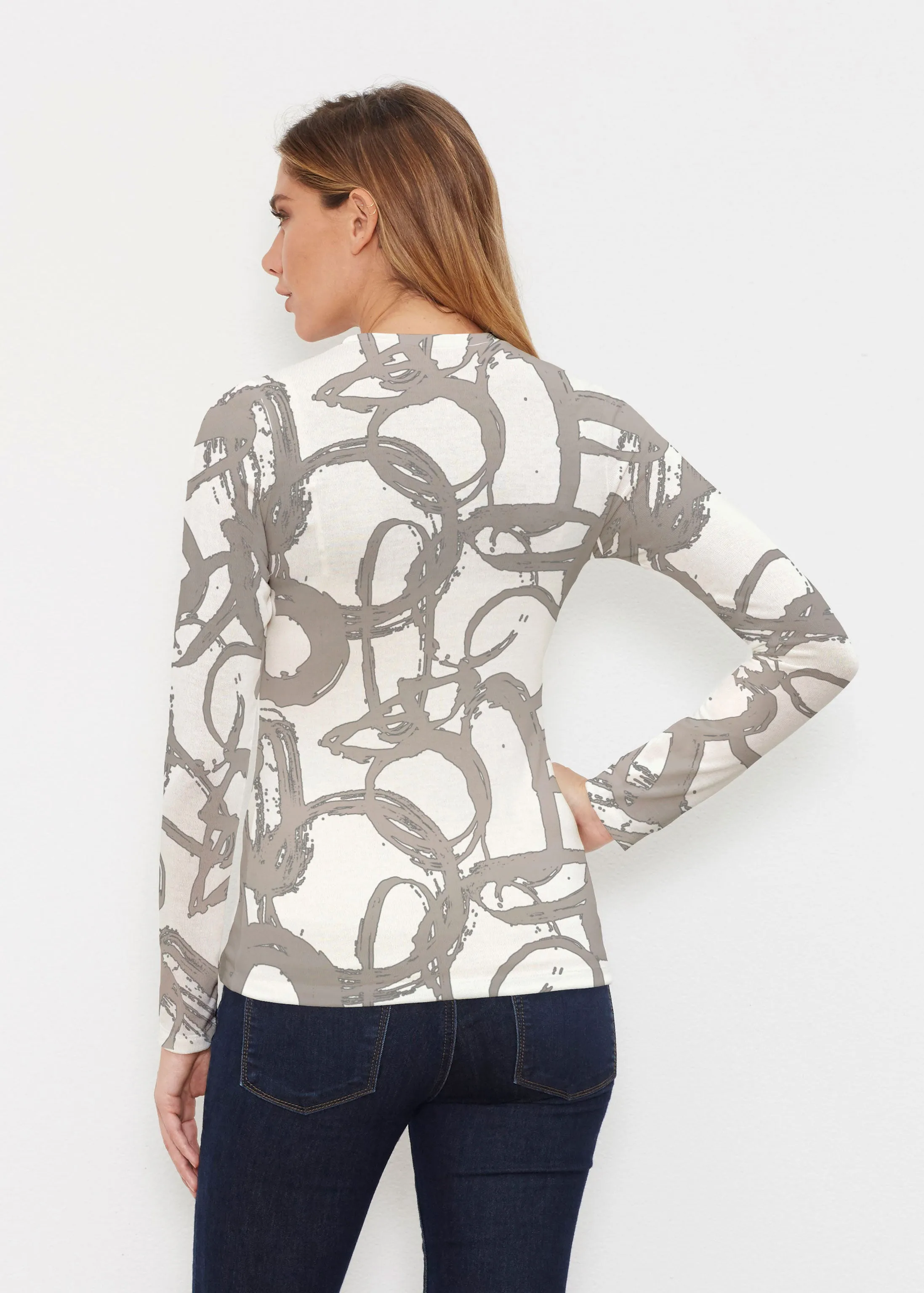 Round About (16261) ~ Butterknit Long Sleeve V-Neck Top