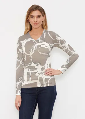 Round About (16261) ~ Butterknit Long Sleeve V-Neck Top