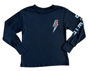 rowdy sprout- David Bowie Bolt Long Sleeve (jet black)