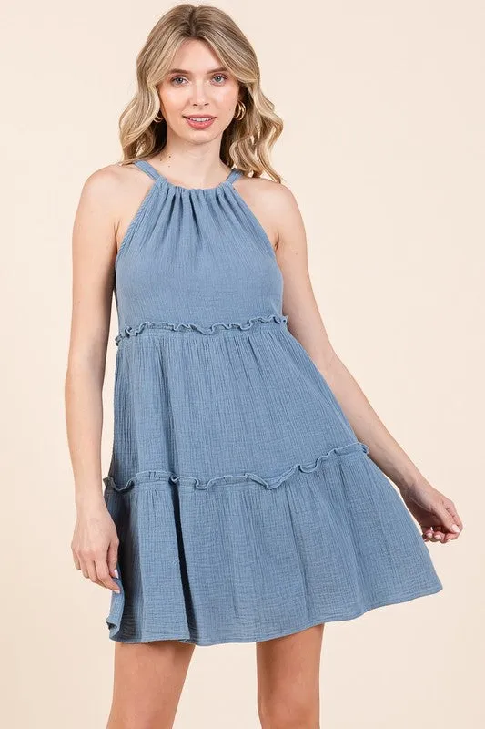 Ruffle Tiered Swing Dress