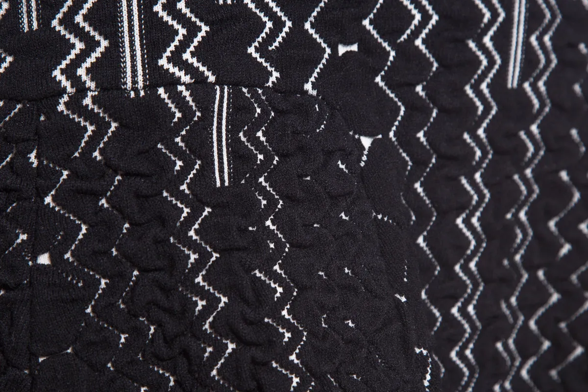RVN Black & White Sleeveless A-Line Dress SZ S