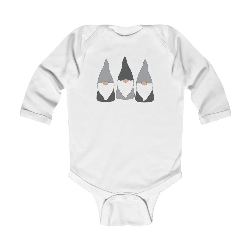 Scandinavian Gnomes Long Sleeve Bodysuit
