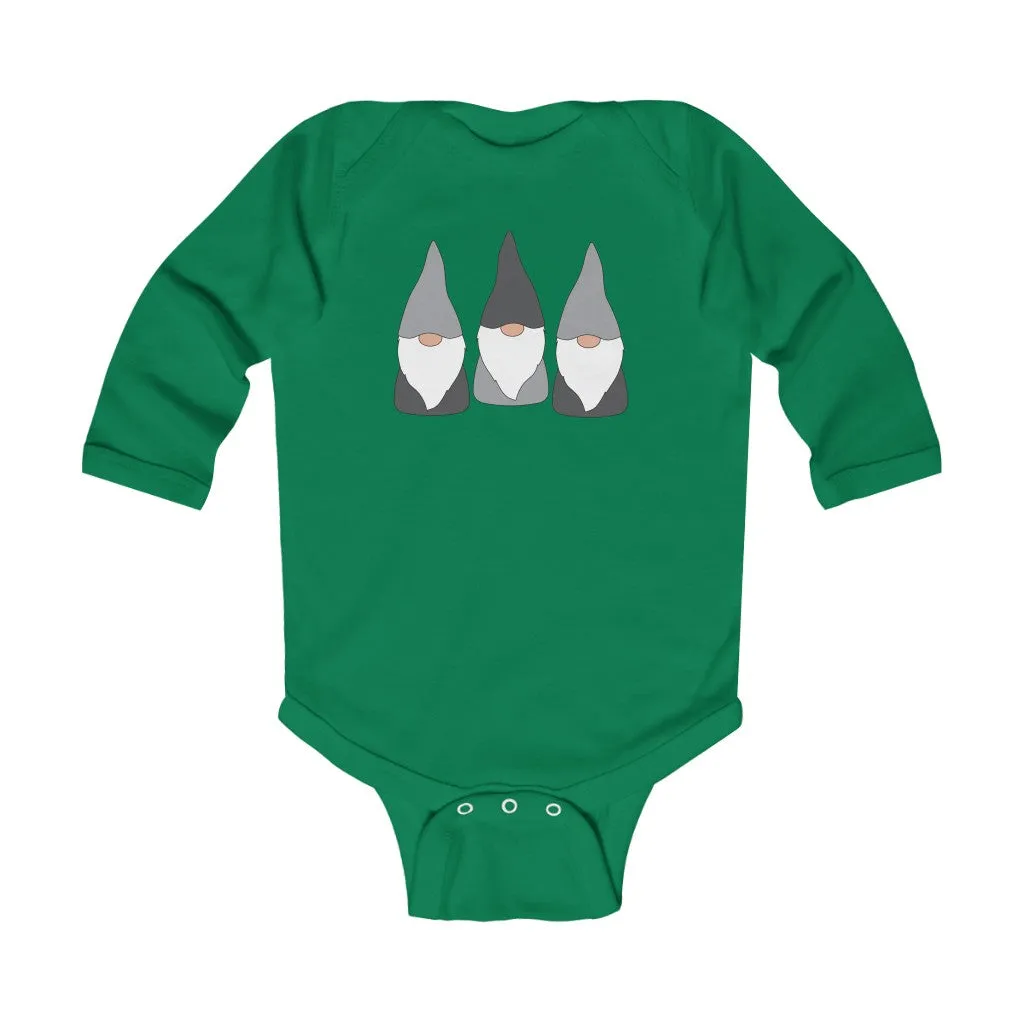 Scandinavian Gnomes Long Sleeve Bodysuit
