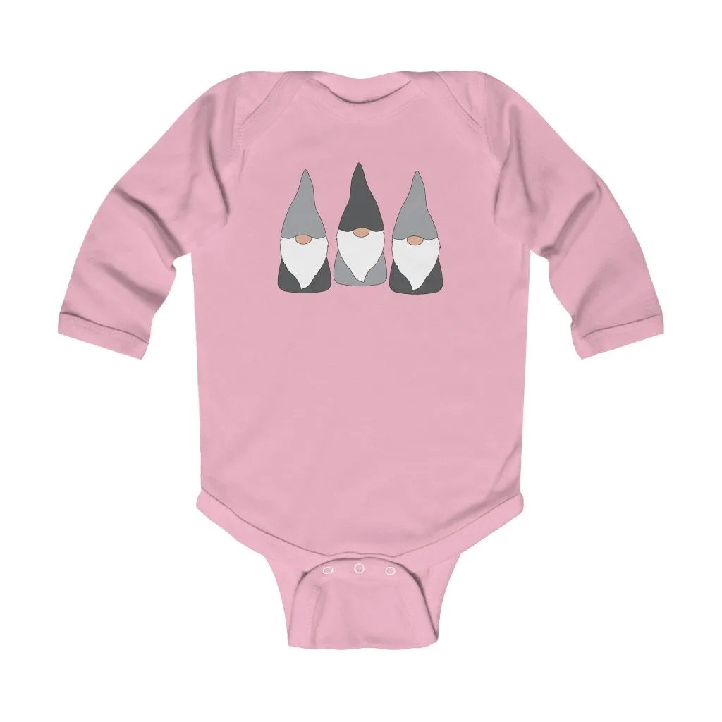Scandinavian Gnomes Long Sleeve Bodysuit