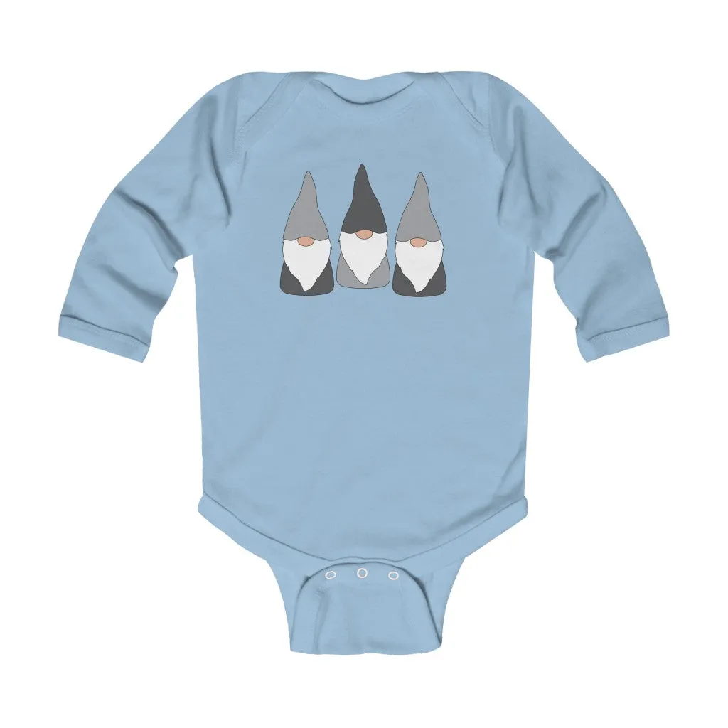 Scandinavian Gnomes Long Sleeve Bodysuit