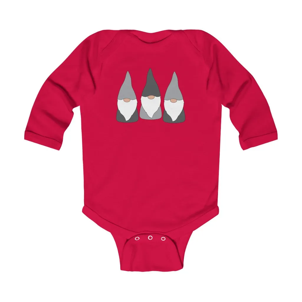 Scandinavian Gnomes Long Sleeve Bodysuit