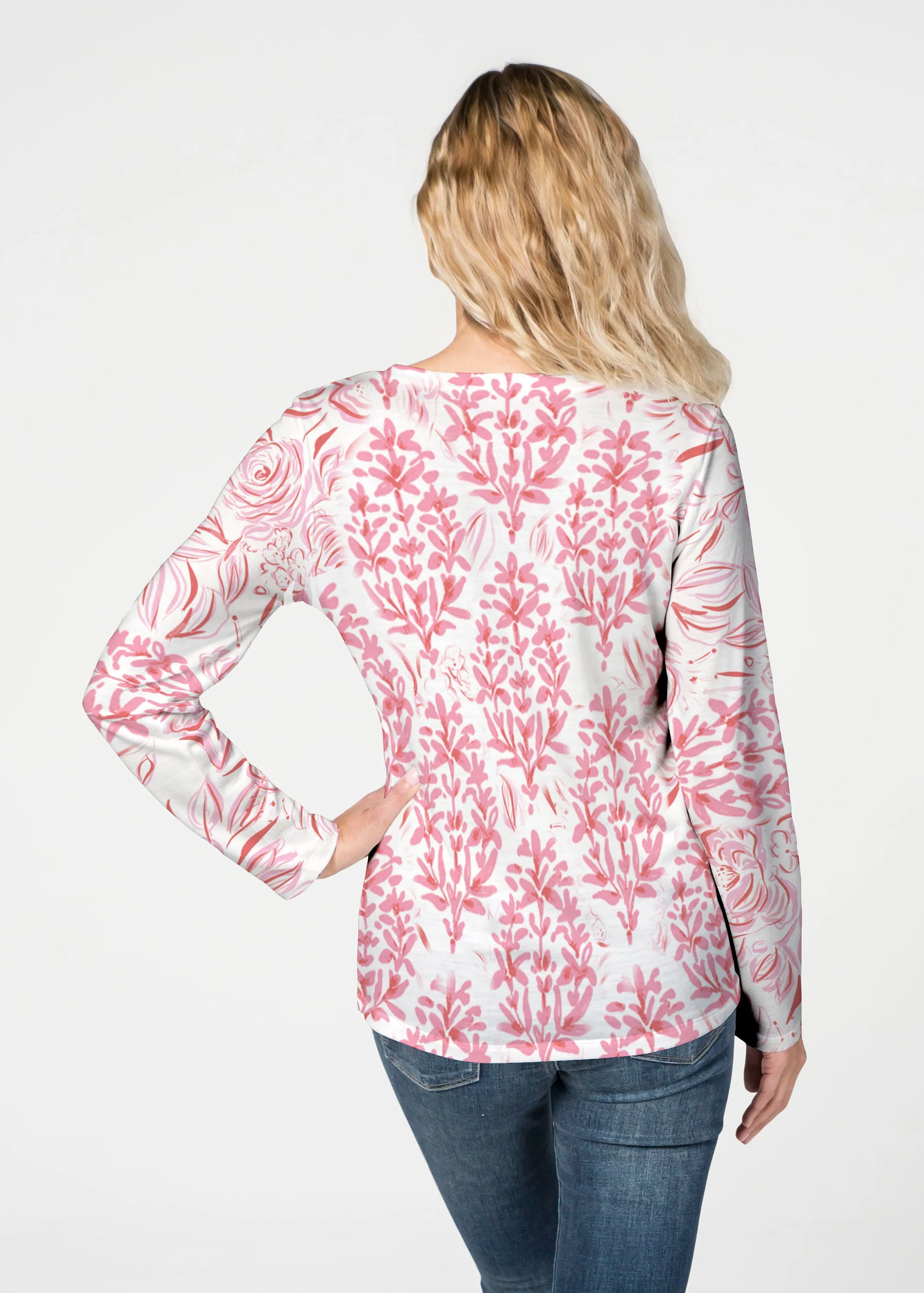 Scarlett (8052) ~ French Terry V-neck Top