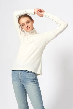 Seamed Fitted Turtleneck - Ivory