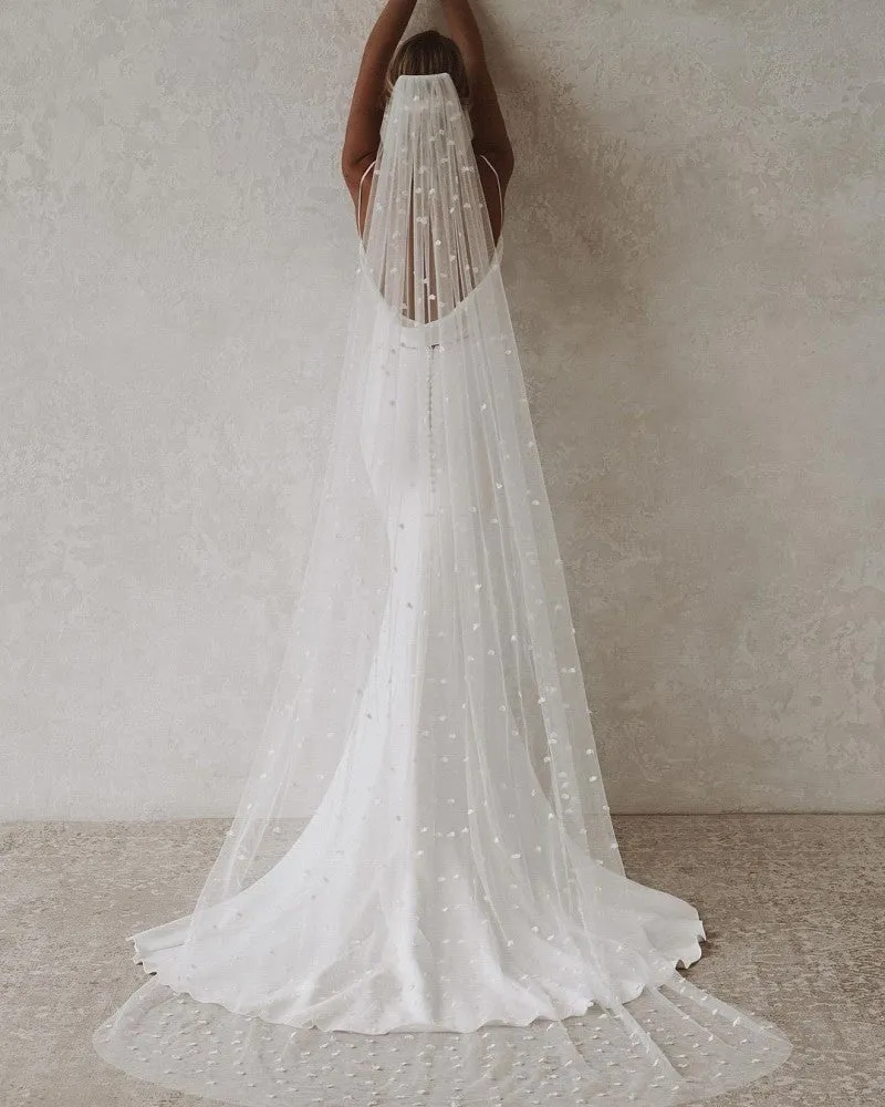 Sexy Mermaid Wedding Dress V-Neck Open Back Boho Long Train With Accent  Buttons