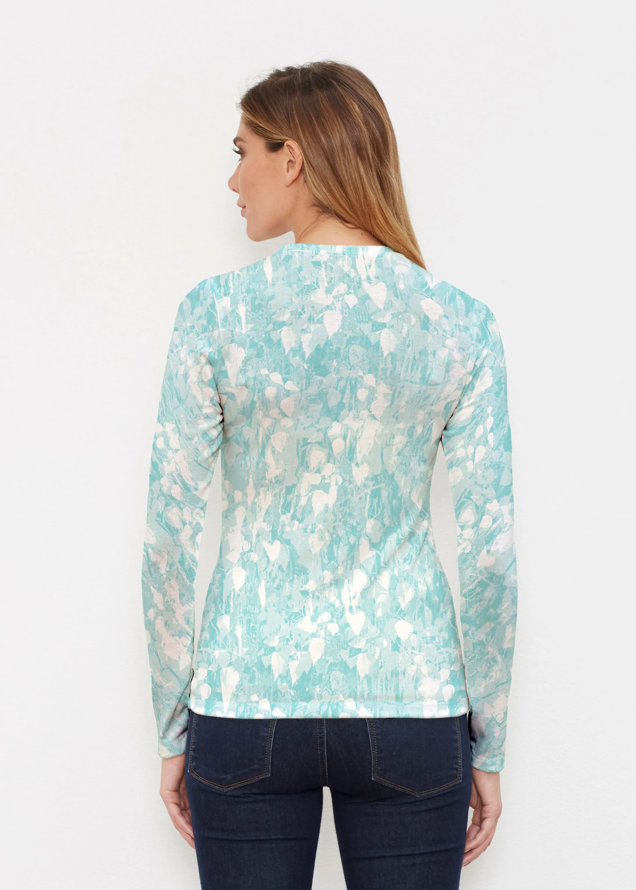 Shadow Aqua (7914) ~ Butterknit Long Sleeve Crew Top