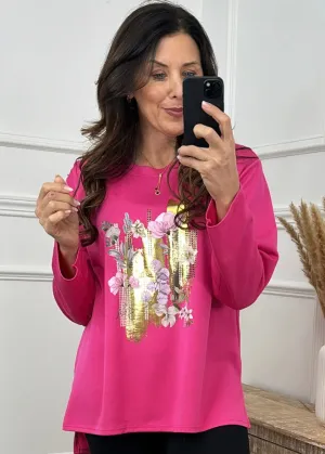 Shauna Pink Floral Top
