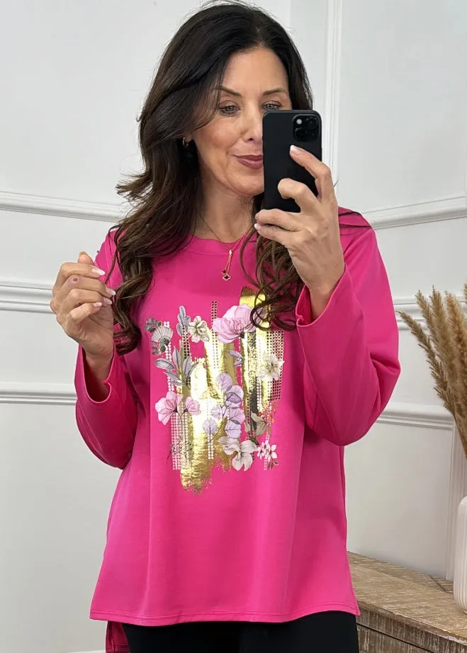 Shauna Pink Floral Top