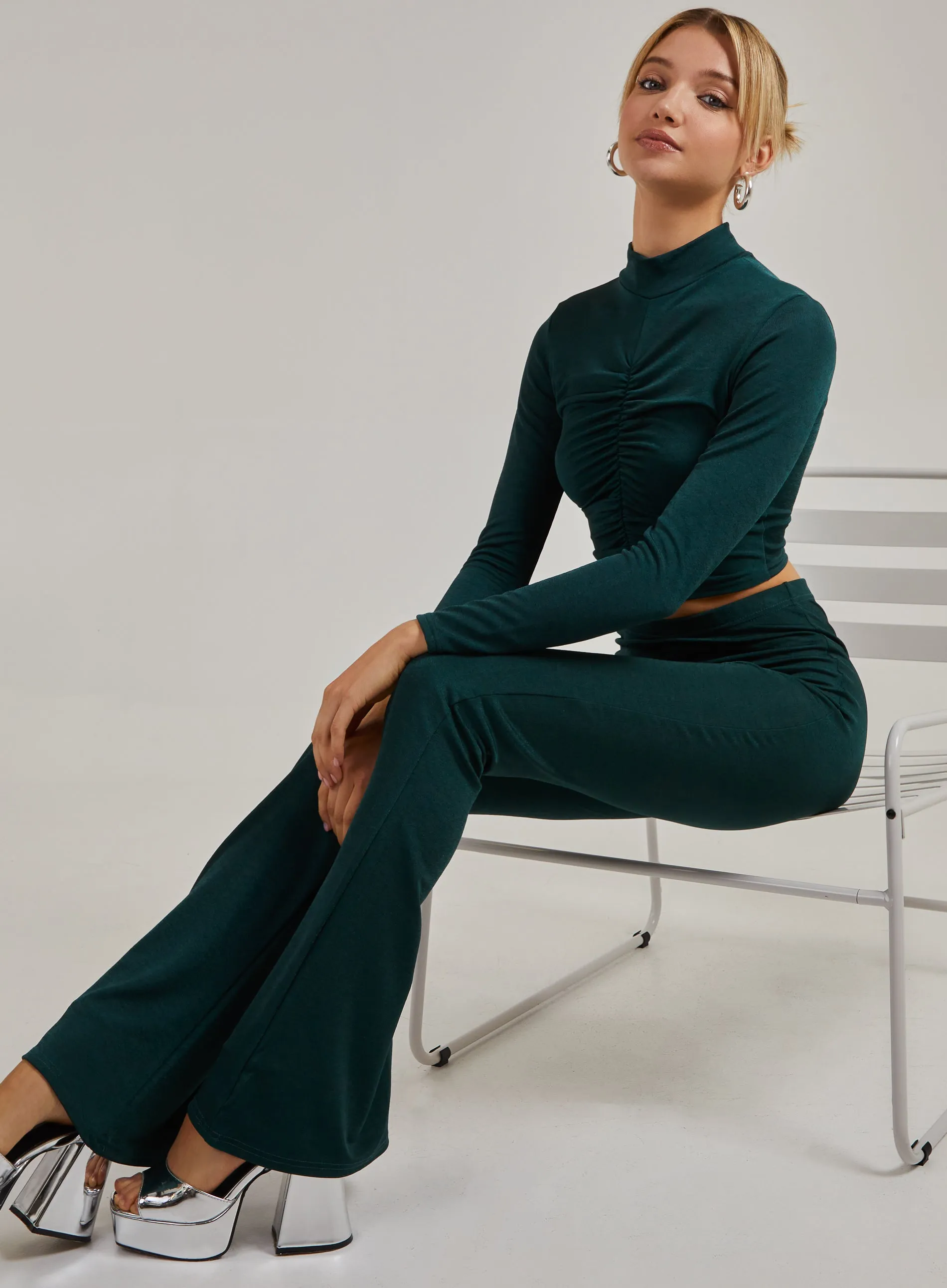 Shimmer Flared Trousers
