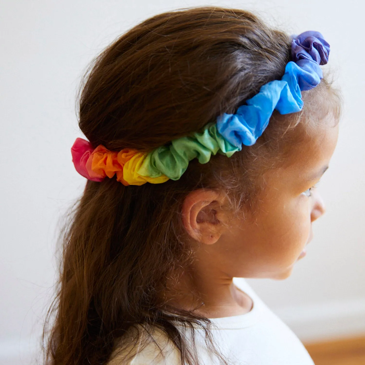 Silk Garland Headband - Rainbow