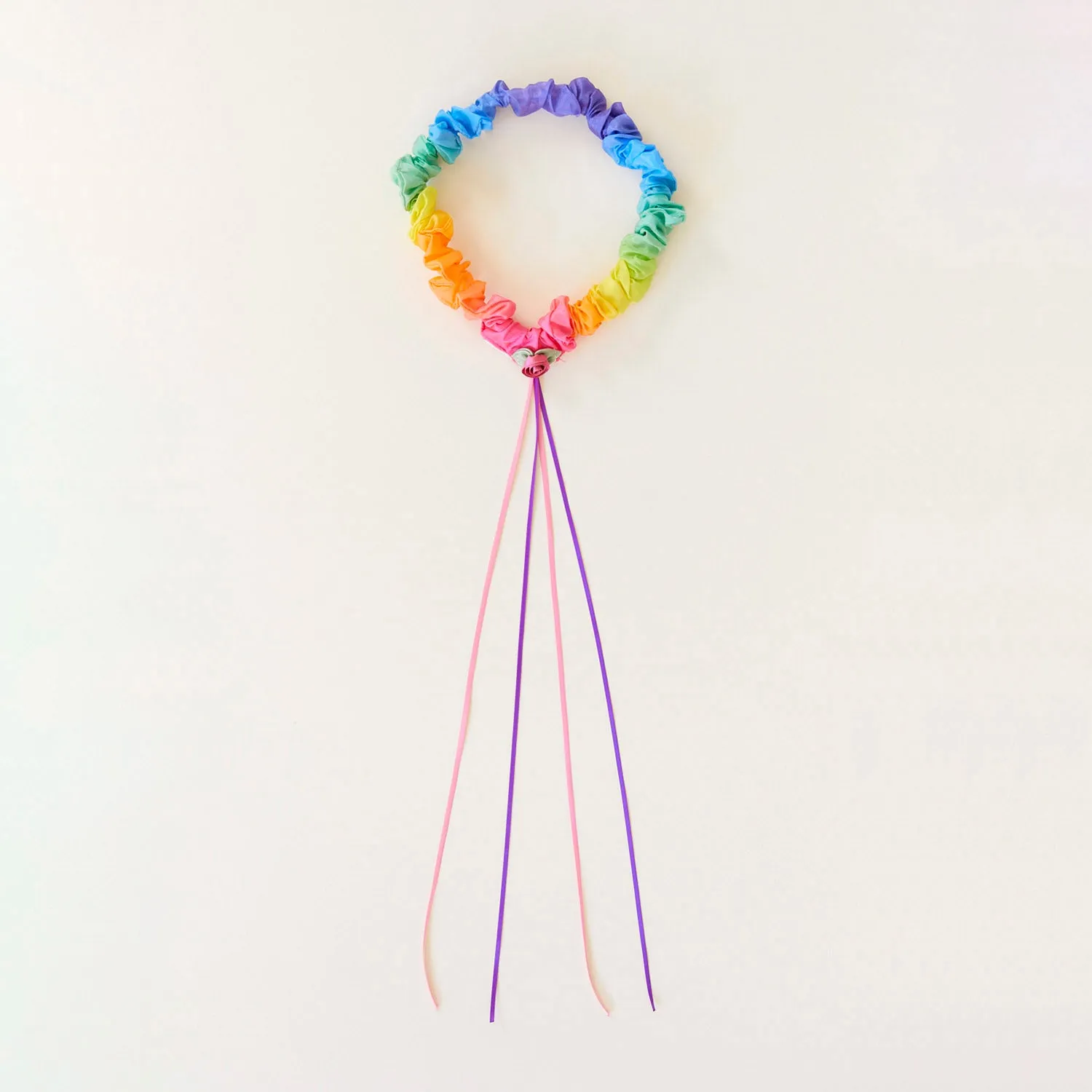 Silk Garland Headband - Rainbow