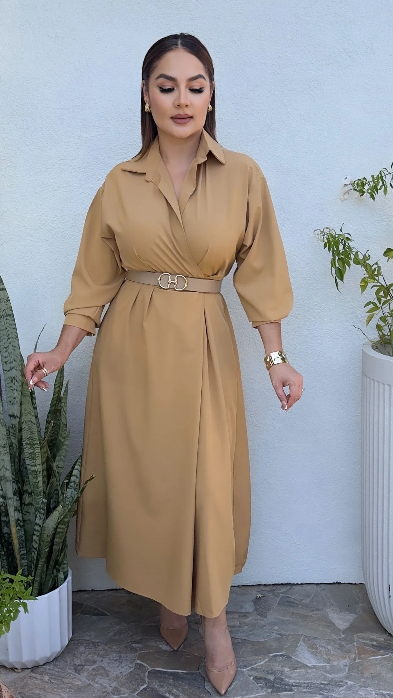 SILVANA CAMEL DRESS
