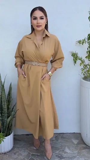 SILVANA CAMEL DRESS
