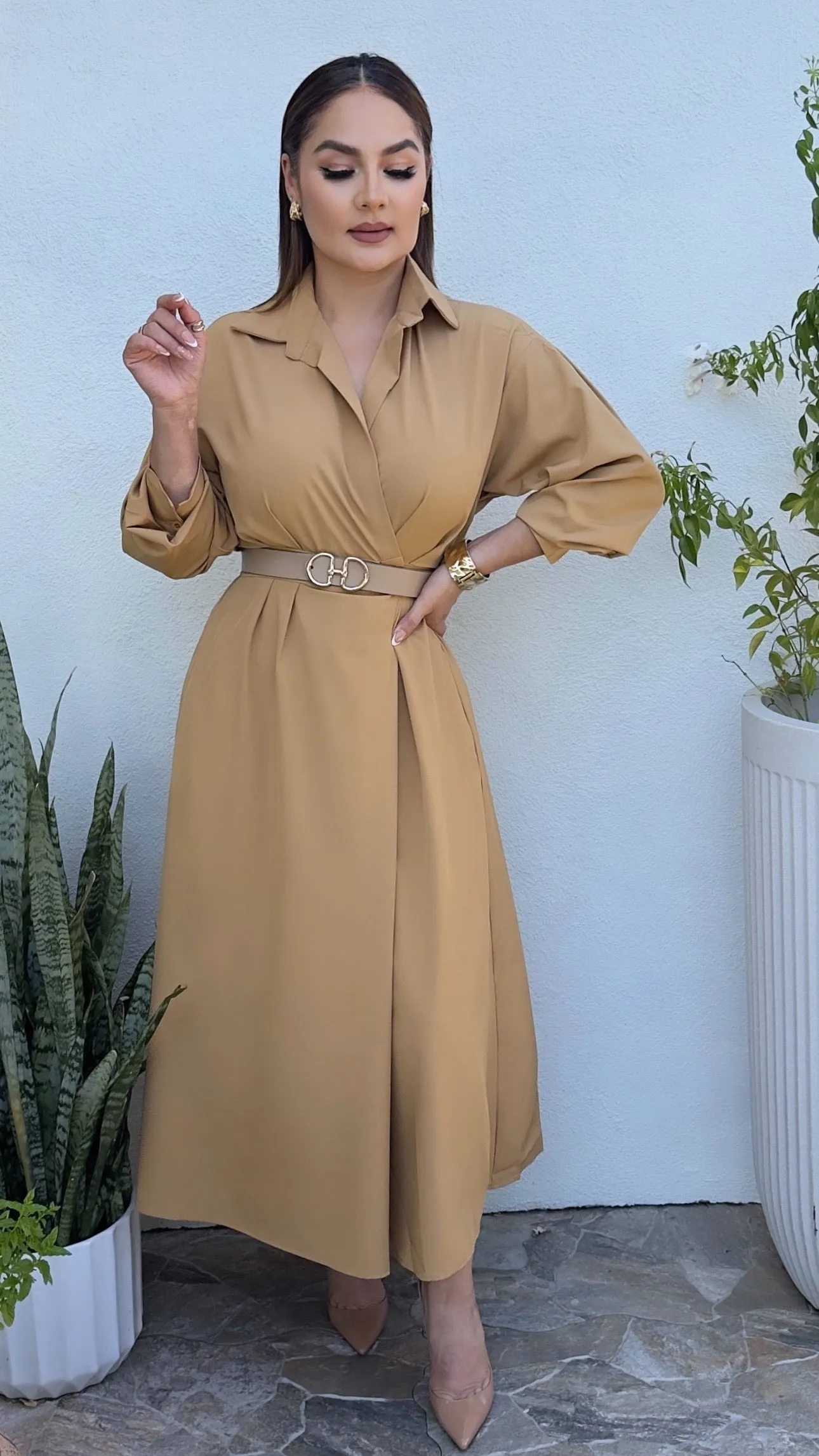 SILVANA CAMEL DRESS