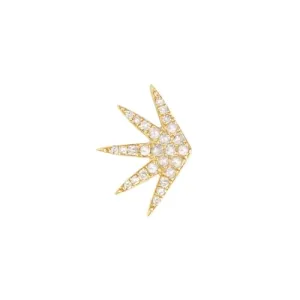 SINGLE RADIATE DIAMOND EARRING, GOLD