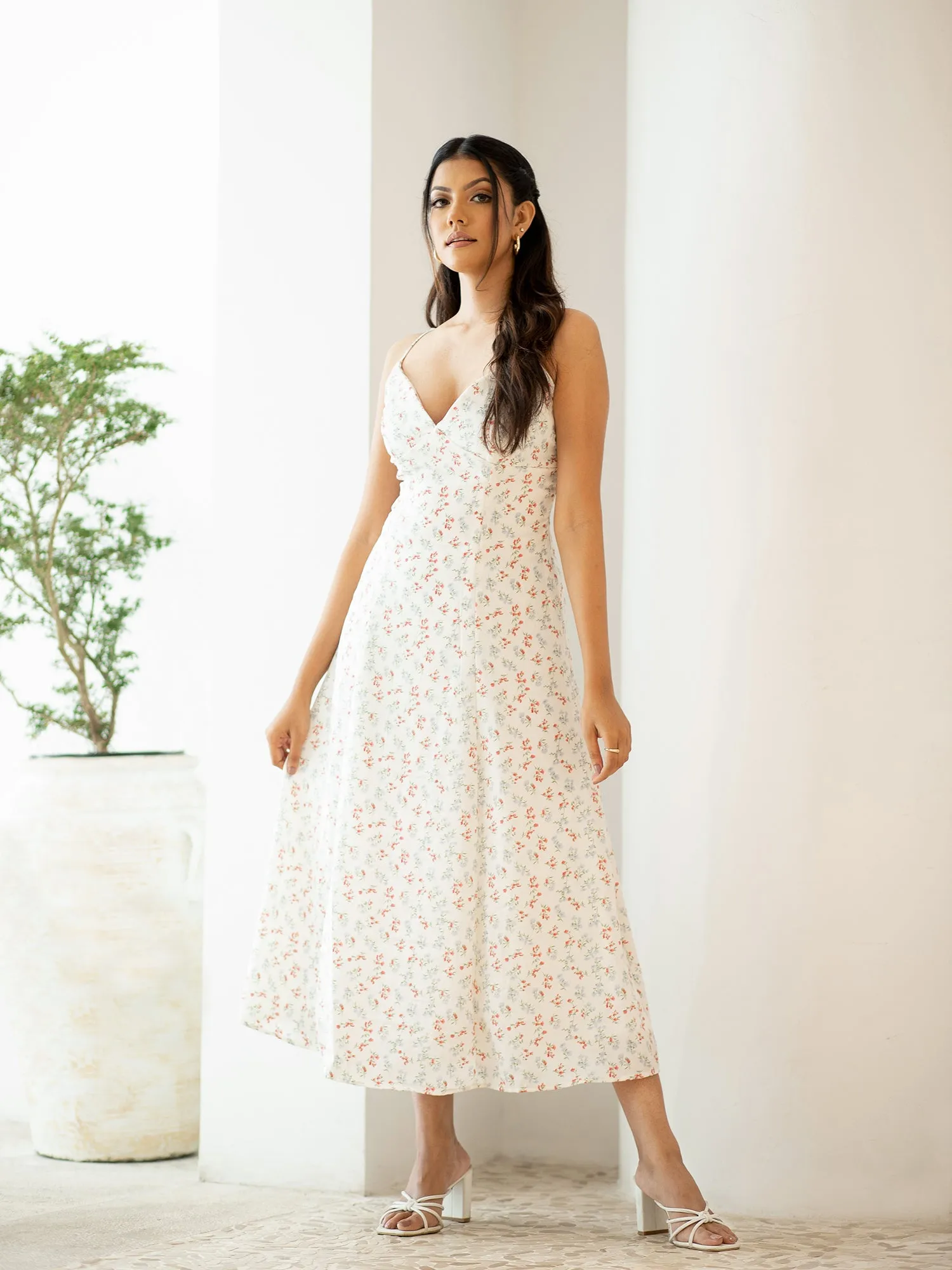 Sleeveless Bustier Midi Dress