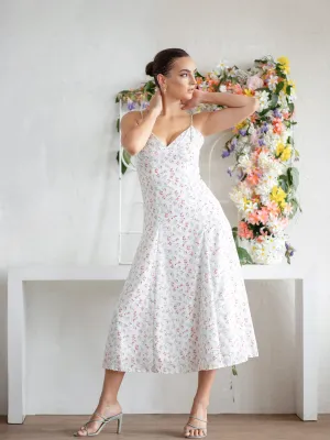 Sleeveless Bustier Midi Dress