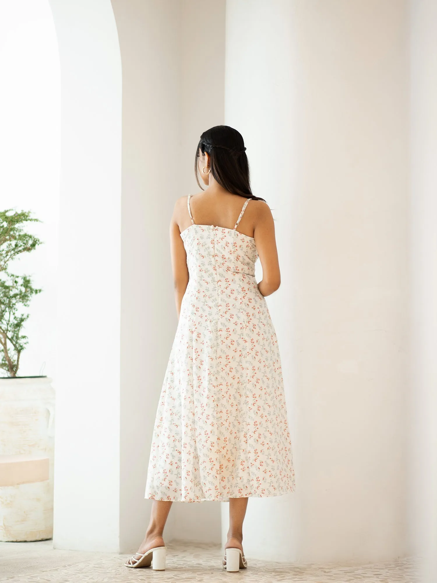 Sleeveless Bustier Midi Dress